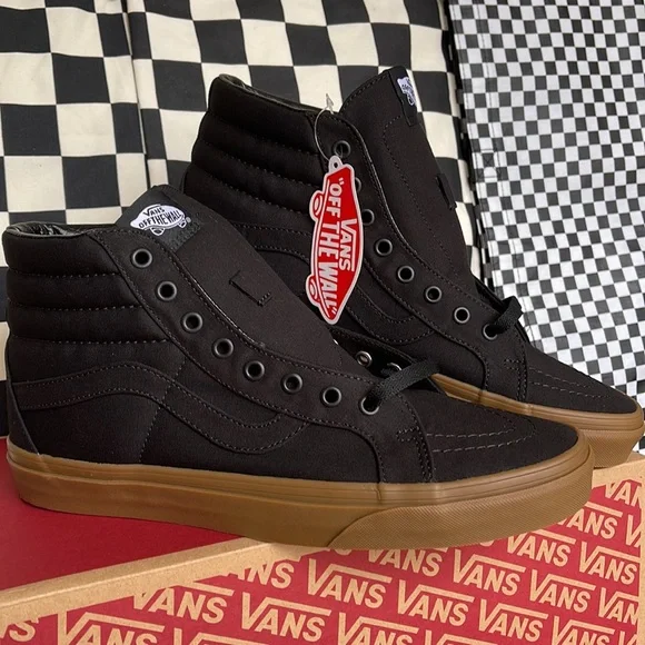 Vans WMNS Sk8-Hi Reissue Canvas Gum Black/Light Gum  sneakers - Picture 7 of 16